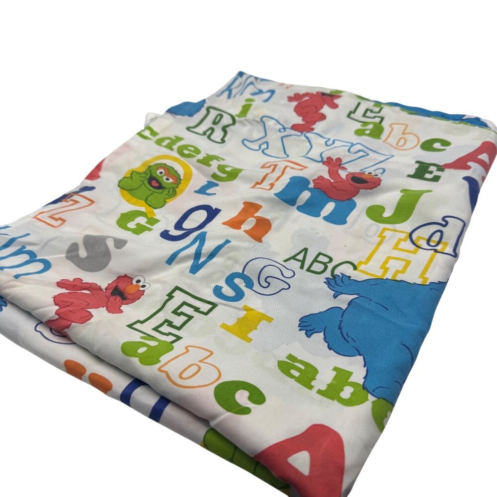 Sesame Street Alphabet & Characters Twin Flat Sheet 100% Polyester